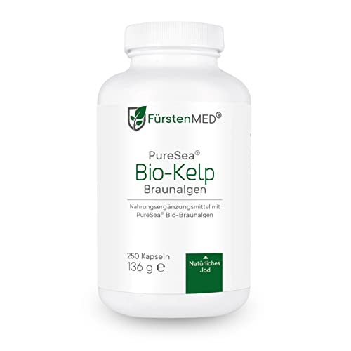 FürstenMED® 250 Bio Kelp Kapseln mit 315µg Jod pro Kapsel - Bio...