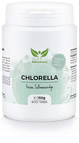 NaturaForte Chlorella Tabletten 600 Stück - Hochdosiert in...