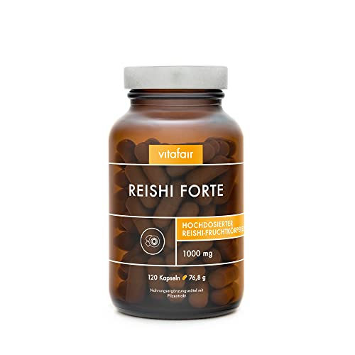 VITAFAIR 100% Vegane Reishi Kapseln mit 1000 mg Tagesdosis, Reishi...