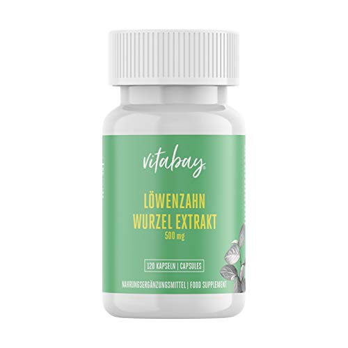 Vitabay Löwenzahn Wurzel Extrakt 500 mg • 120 vegane Kapseln •...