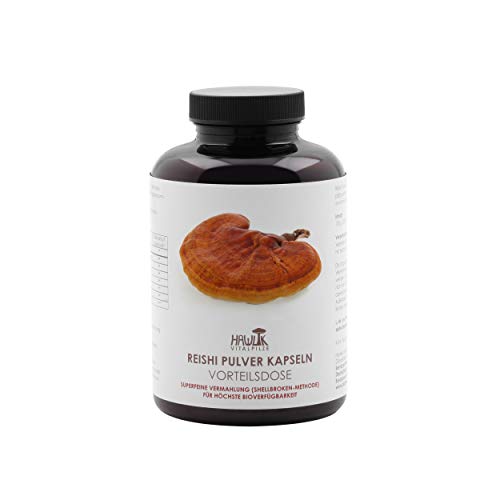 Hawlik Vitalpilze - Reishi Pulver Kapseln - 250 Kapseln - 420mg...