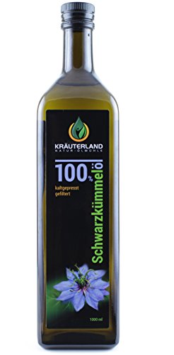 Kräuterland - Schwarzkümmelöl 1000ml - 100% rein, gefiltert,...