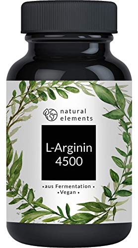 L-Arginin - 365 vegane Kapseln - 4500mg pflanzliches L-Arginin HCL pro...