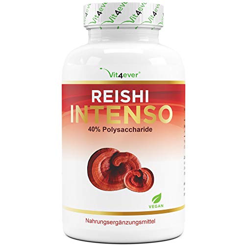 Reishi Pilz - 180 Kapseln - 1300 mg Extrakt pro Tagesdosis - 40%...