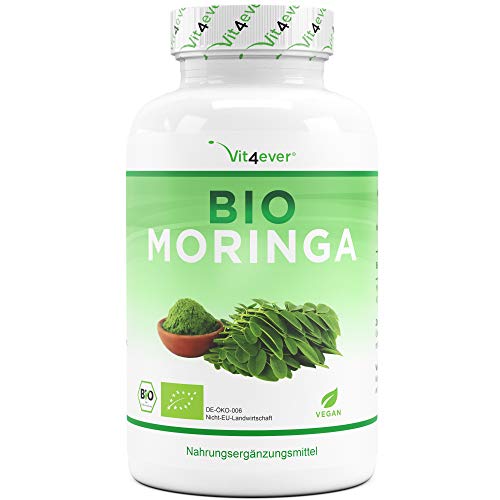 Bio Moringa - 300 Kapseln mit 600 mg - 100% BIO Moringa Oleifera -...