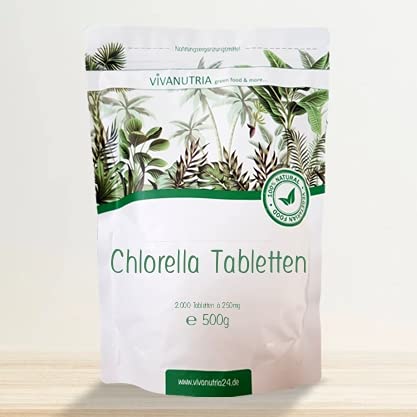 VivaNutria Chlorella Presslinge 500g | aus kontrolliertem Anbau I 2000...