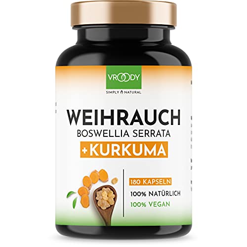 VROODY Weihrauchkapseln hochdosiert Boswellia Serrata 2000mg...