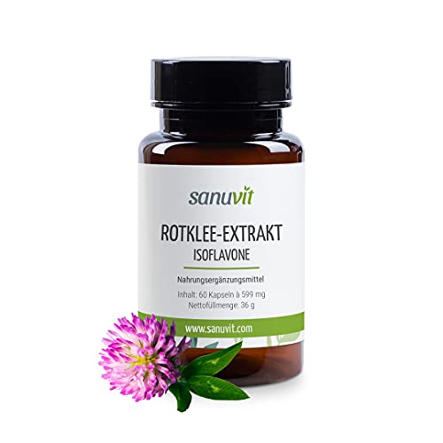 Sanuvit® - Rotklee-Extrakt 500 mg | Hochdosiert mit 100 mg Isoflavone...