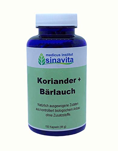 Koriander + Bärlauch, 150 Kps. Reinsubstanz ohne Zusatzstoffe,...