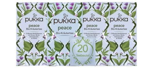 Pukka Peace, Bio-Kräutertee, 80 Teebeutel, 4er Pack (4x20 Teebeutel)