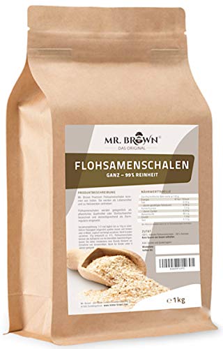 Flohsamenschalen, aus Indien 99% Reinheit (1 kg - ganz)