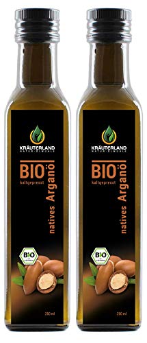 Kräuterland Bio Arganöl - Argan Speiseöl 500ml, kaltgepresst, nativ...