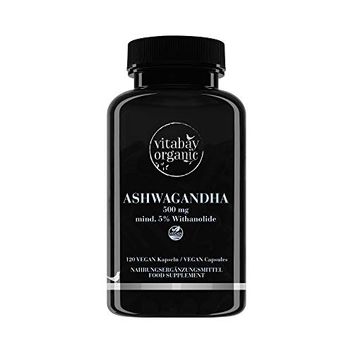 Vitabay Ashwagandha 500 mg • 120 vegane Kapseln • Natürliches...