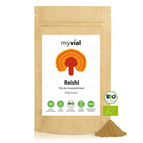 myvial® Bio Reishi Pulver 100g vegan | 100% rein und natürlich |...