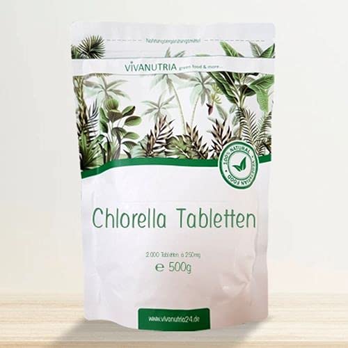 VivaNutria Chlorella Presslinge 500g | aus kontrolliertem Anbau I 2000...