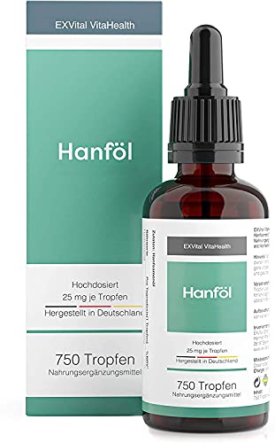 Hanfsamenöl mit Omega 3-6-9 Fettsäuren,750 Tropfen mit SOFORT...