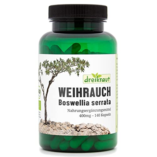 Weihrauch-Kapseln BIO, 140 Stück, 400mg, hochdosiert, Boswellia...