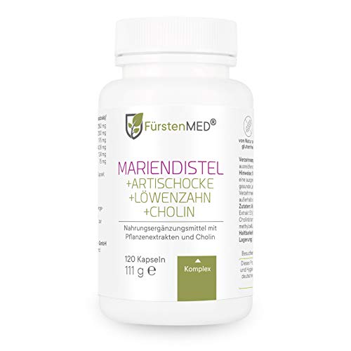 FürstenMED® Mariendistel Artischocke Löwenzahn & Cholin - Leber...