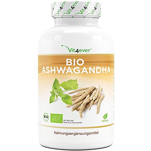 Original Bio Ashwagandha - 365 Kapseln - Hochdosiert mit 1950mg je...