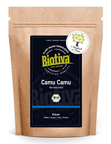 Biotiva Camu Camu Bio Pulver 100g- natürliches Vitamin C - 100 EH je...