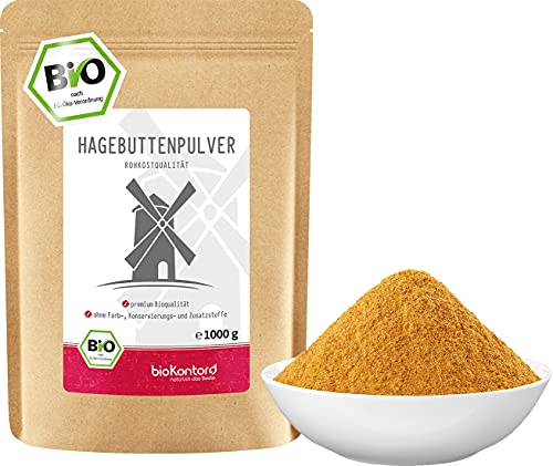 Hagebuttenpulver BIO 1000 g I Hagebutten vermahlen | 100 % natürlich...