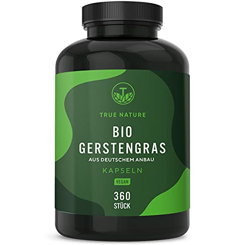 Bio Gerstengras - 360 Kapseln (500mg) - enthält Selen (trägt zur...