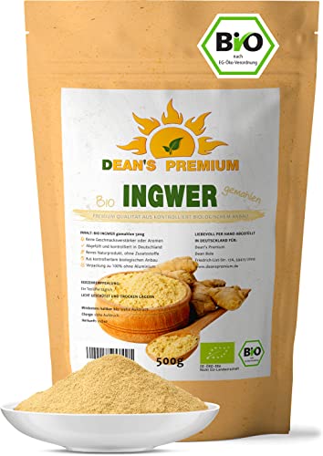 INGWERPULVER BIO 500g | Ingwer gemahlen 100 % naturbelassen | Bio...