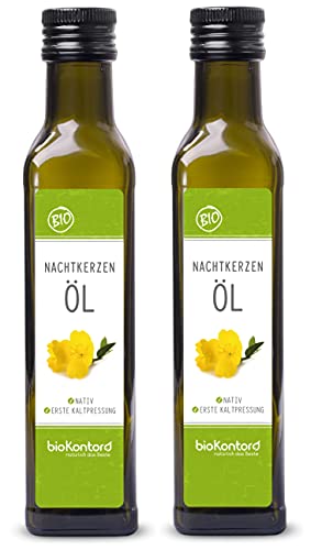 Bio Nachtkerzenöl 500ml (2x 250ml) nativ und kaltgepresst I 100% rein...