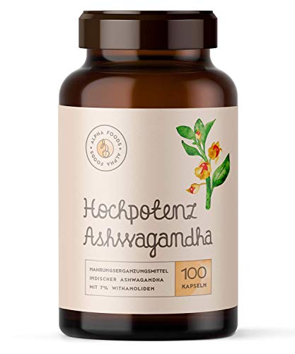 ASHWAGANDHA - Hochpotenz Ashwagandha-Extrakt mit 12% Withanolide, Ohne...