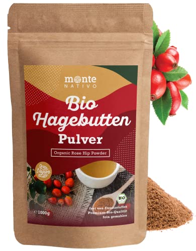 Bio Hagebuttenpulver 1kg (1000g) Monte Nativo | Getrocknete Früchte,...