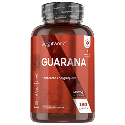 Guarana Koffein Kapseln - 2400mg reines Guarana Extrakt pro Tagesmenge...
