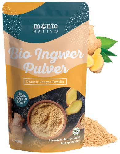 Bio Ingwerpulver (500g) von Monte Nativo | Ingwer aus Indien,...