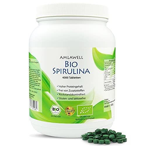 Amlawell Bio Spirulina Tabletten - Vegan - ohne Laktose und Gluten -...