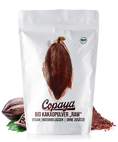 Copaya Kakaopulver BIO 1Kg, Rohkakao Pulver, 11% Fett, Stark Entölt