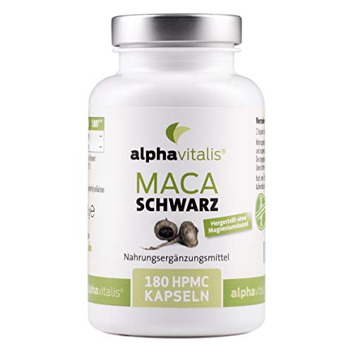 Maca Schwarz 4000 mg je Tagesdosis- 180 Maca Kapseln - Maca Extrakt...