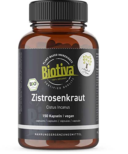 Biotiva Zistrosenkraut Bio 150 Kapseln - Cistus Incanus - graubehaarte...