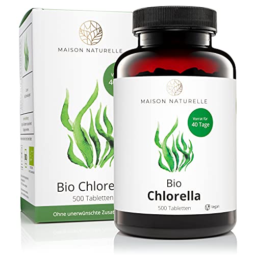 MAISON NATURELLE® Bio Chlorella Presslinge (500 Stück) -...