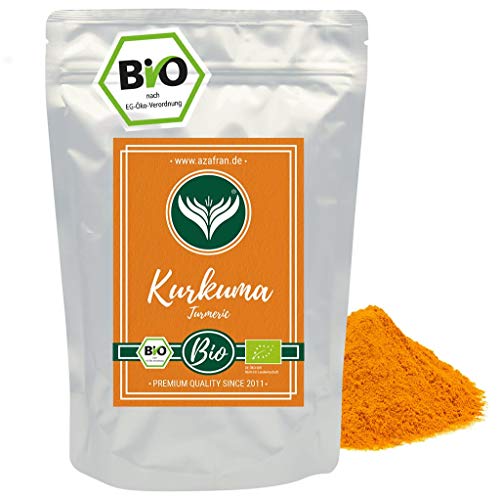 Azafran BIO Kurkuma Pulver - Premium Kurkumapulver gemahlen aus Indien...