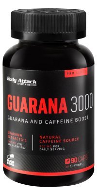 Body Attack-Guarana 3000, hochdosierte Guarana Engery Caps, 300mg...