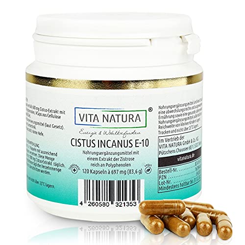 VITA NATURA Cistus Incanus Extrakt Kapseln - 600 mg mit 10%...