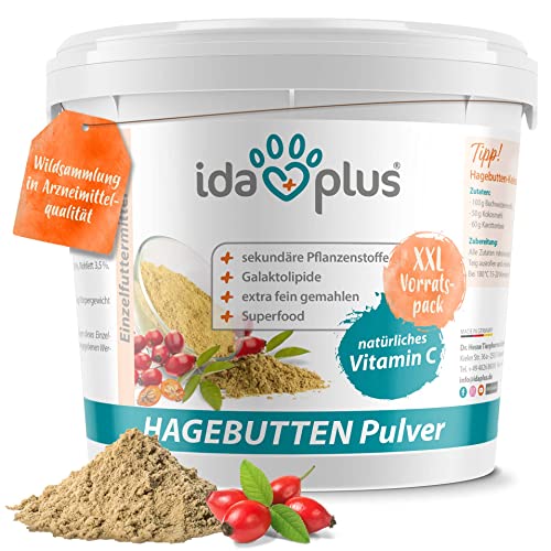 Ida Plus - Hagebuttenpulver 1 kg XXL Packung besonders ergiebig – in...