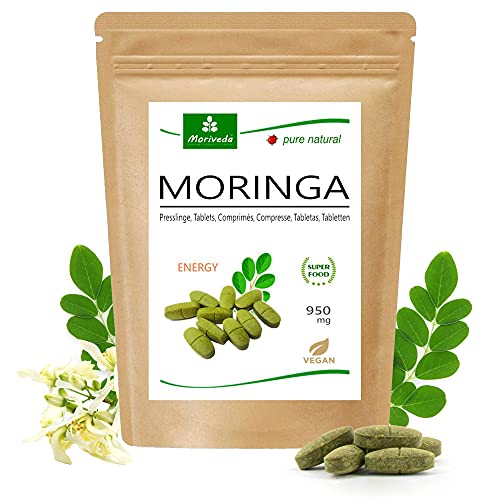 MoriVeda® 120 Moringa Energy Tabletten 950mg – Oleifera, vegan,...