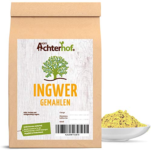 Ingwer (500g) Ingwerpulver vom-Achterhof Ingwerwurzel gemahlen auch...