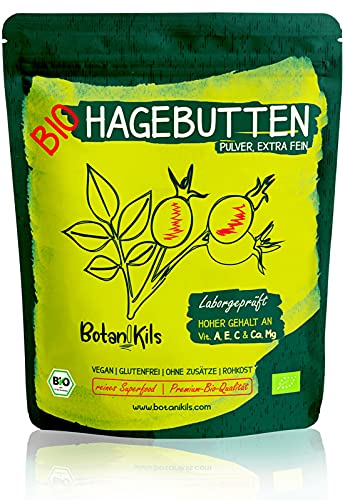 Bio Hagebuttenpulver 1kg Hochdosiert mit natürlichen Vit. A, E, C &...