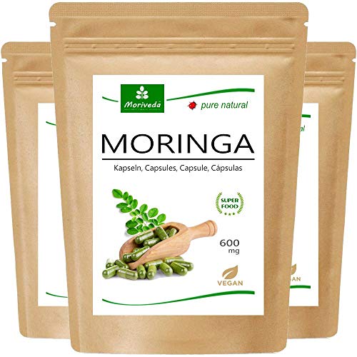 MoriVeda® Moringa Kapseln 600mg – Oleifera, vegan,...