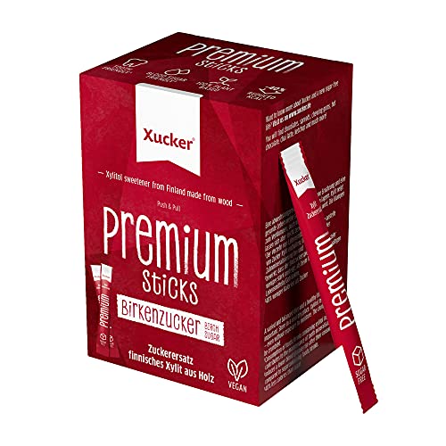 Xucker Premium Sticks mit Xylit - Birkenzucker von Xucker I 50 Sticks...