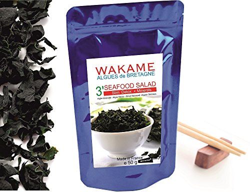 Wakame Algen getrockneter Instant 3' Algen 100% Wakame-Flocken Premium...